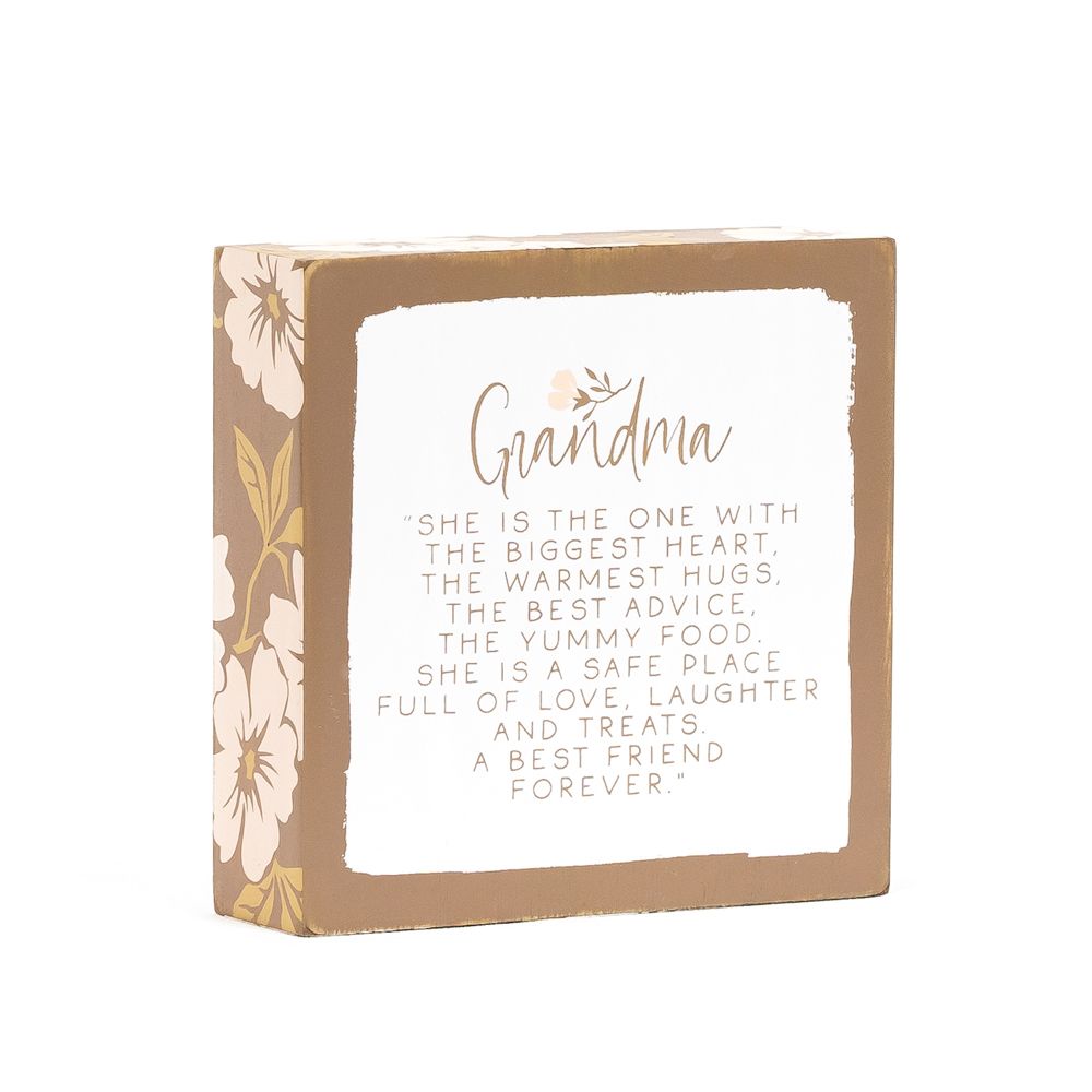 5" Reversible Wood Frame Sign - Grandma Love/Forever