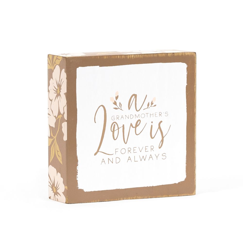 5" Reversible Wood Frame Sign - Grandma Love/Forever