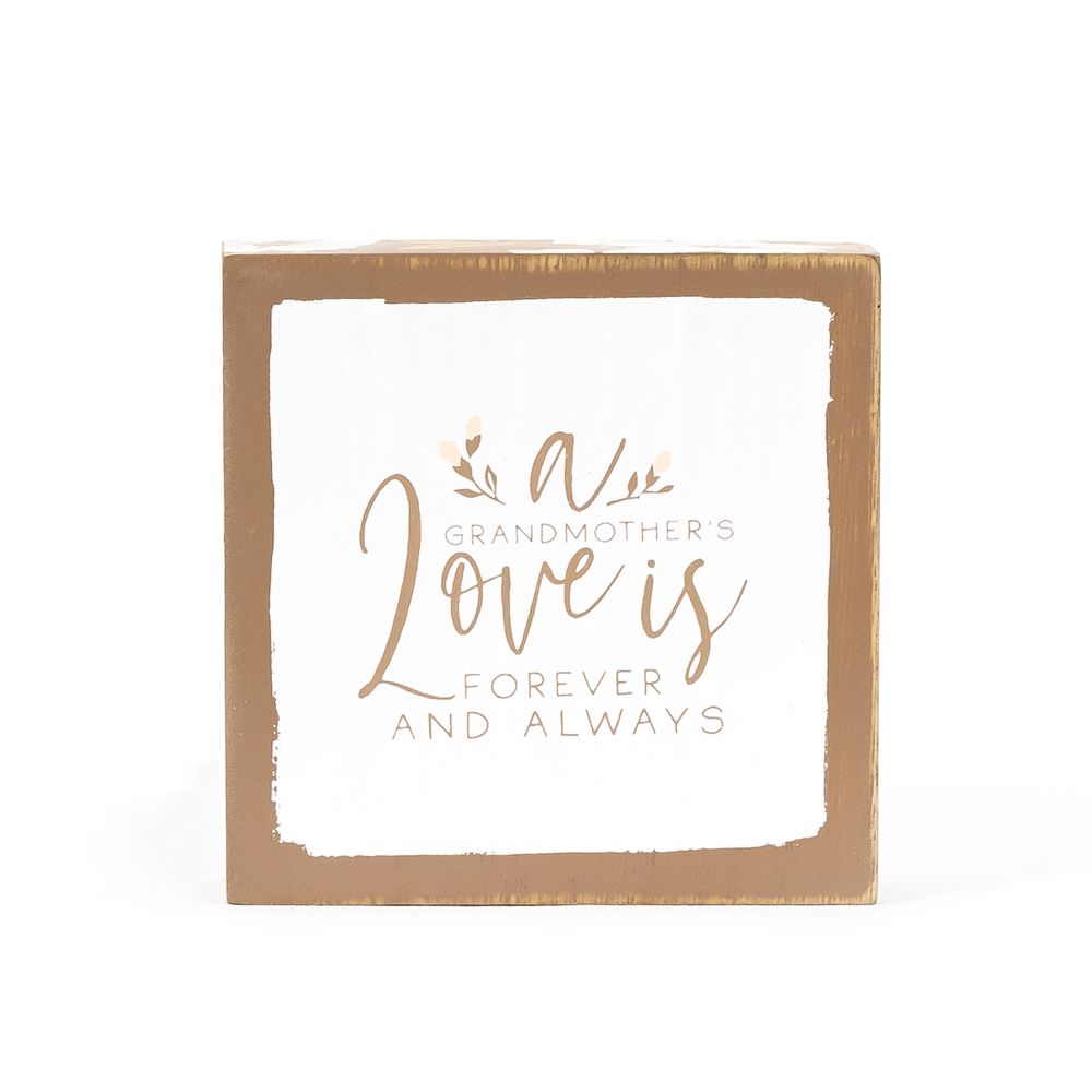 5x5x1.5 rvs wood block sign (GRANDMA/LOVE)