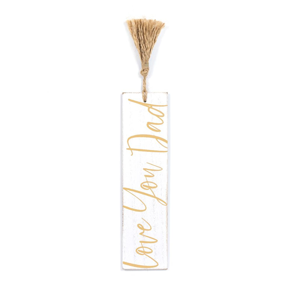 8" Reversible Wood Bookmark with Tassel - Love You Dad | Father's Day Collection