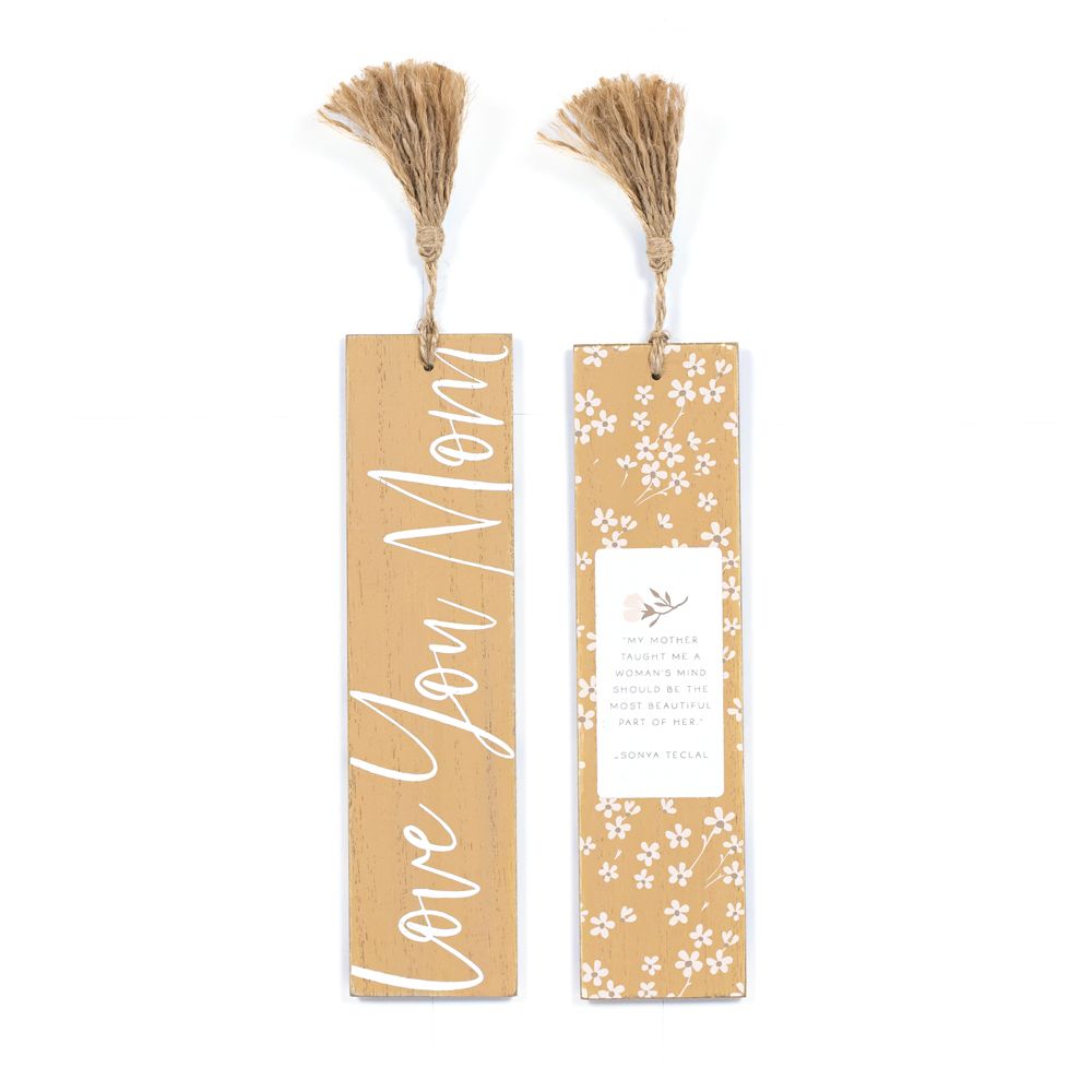 2x8x.10 rvs wood bookmark w/ tassel (LOVE MOM)