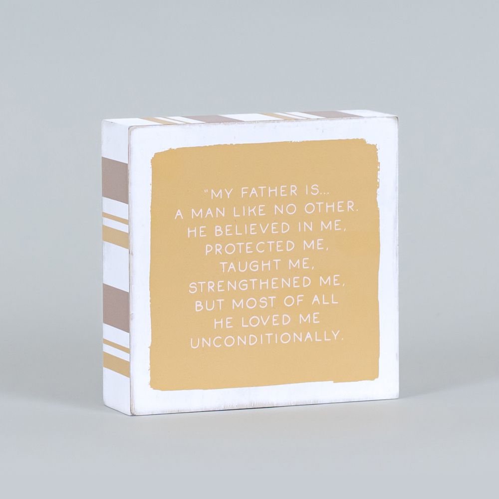 5" Reversible Wood Frame Sign - Best Dad/Father Tribute