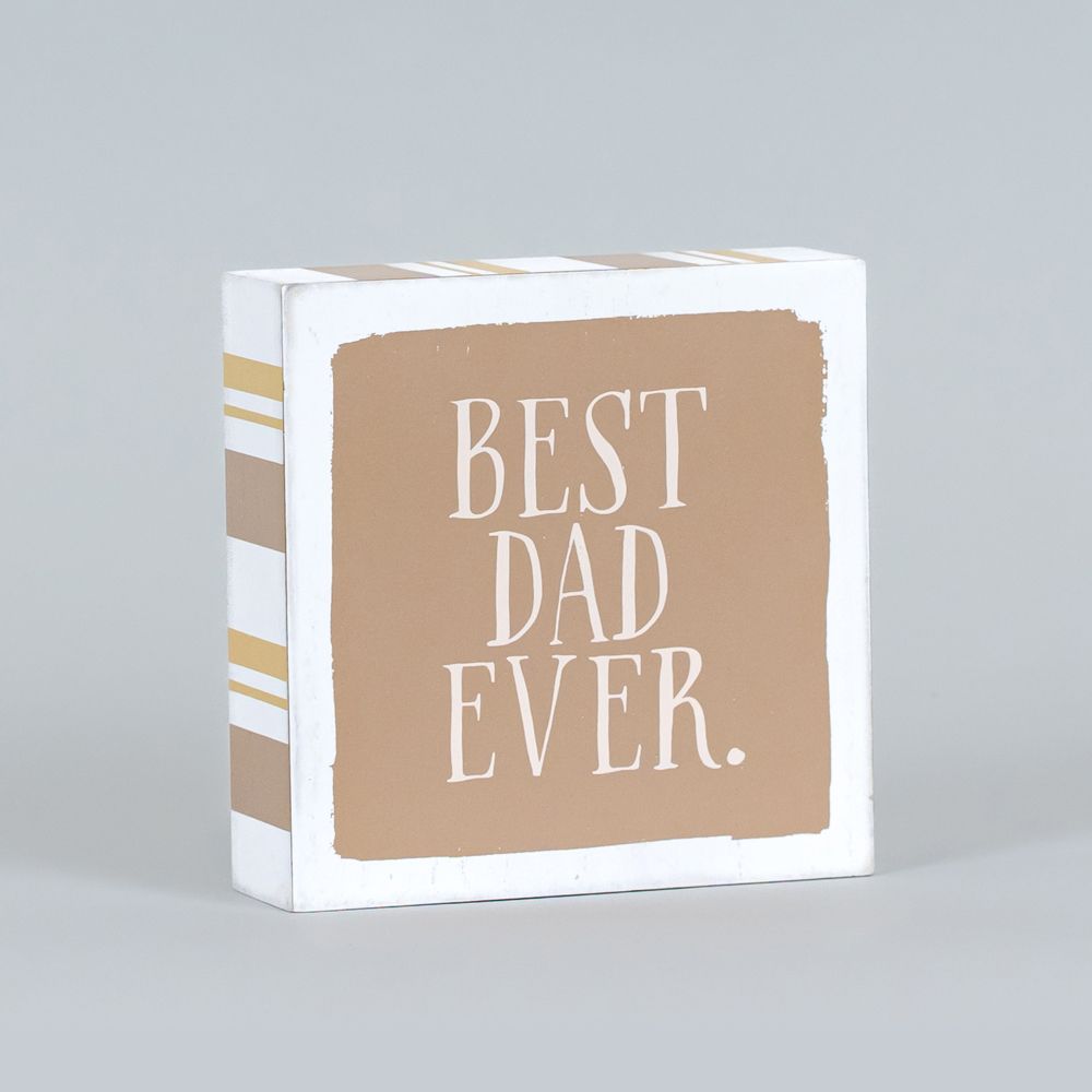 5" Reversible Wood Frame Sign - Best Dad/Father Tribute