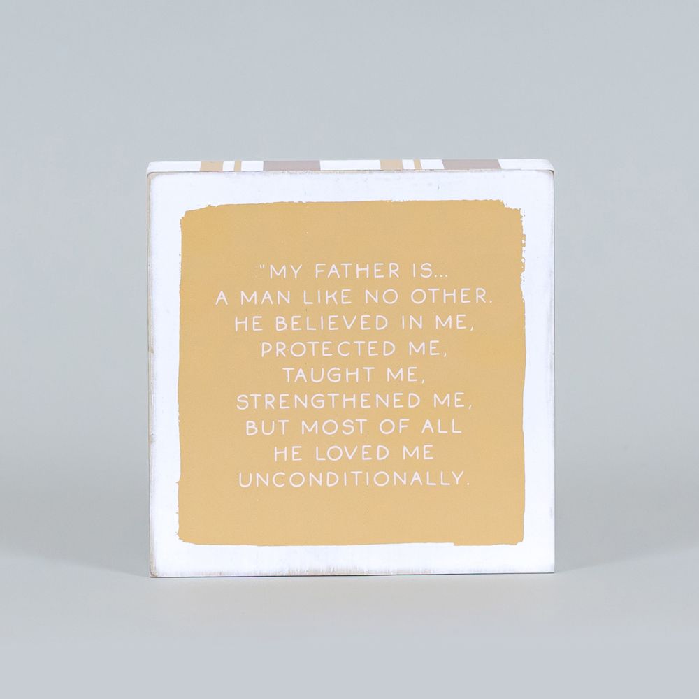 5" Reversible Wood Frame Sign - Best Dad/Father Tribute