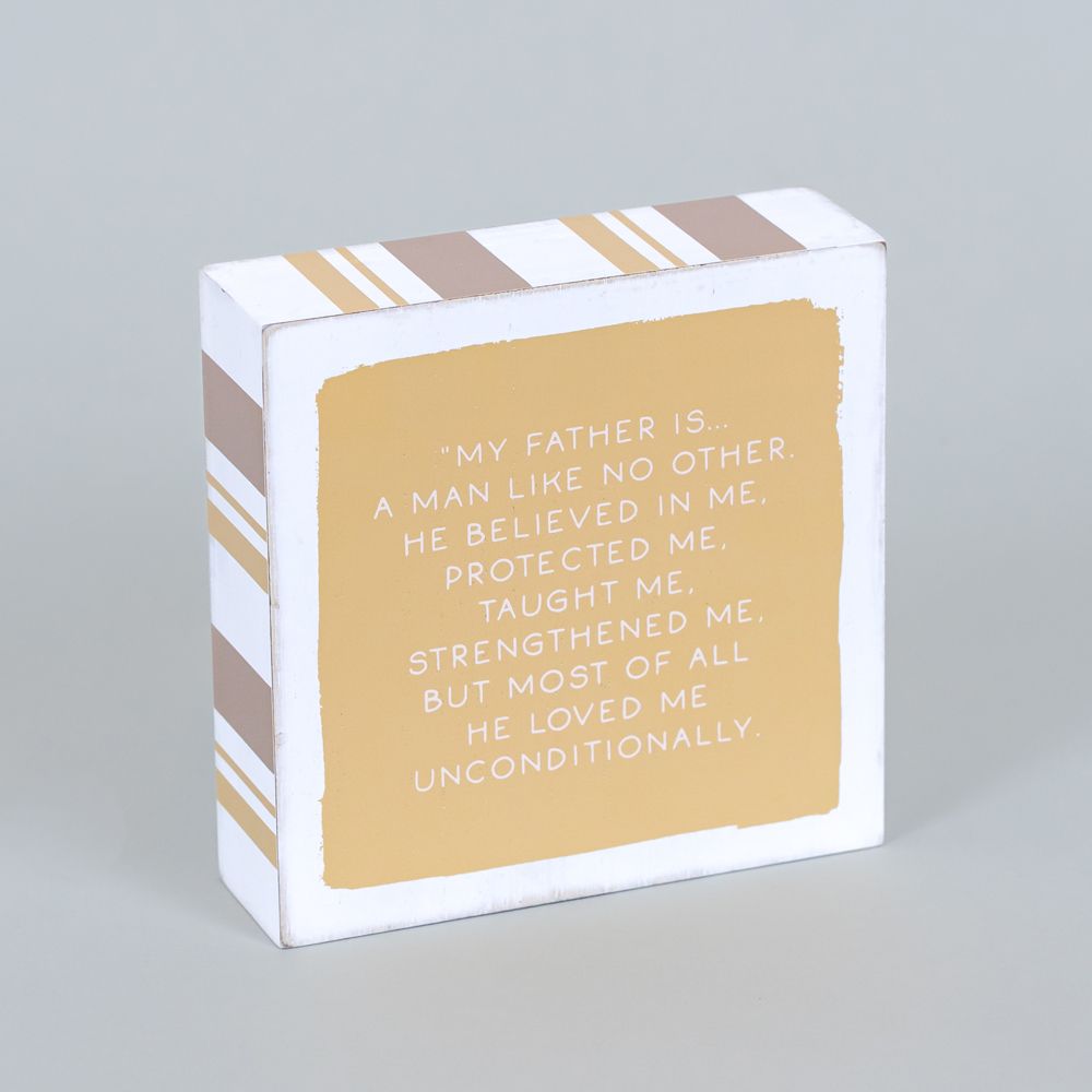 5" Reversible Wood Frame Sign - Best Dad/Father Tribute