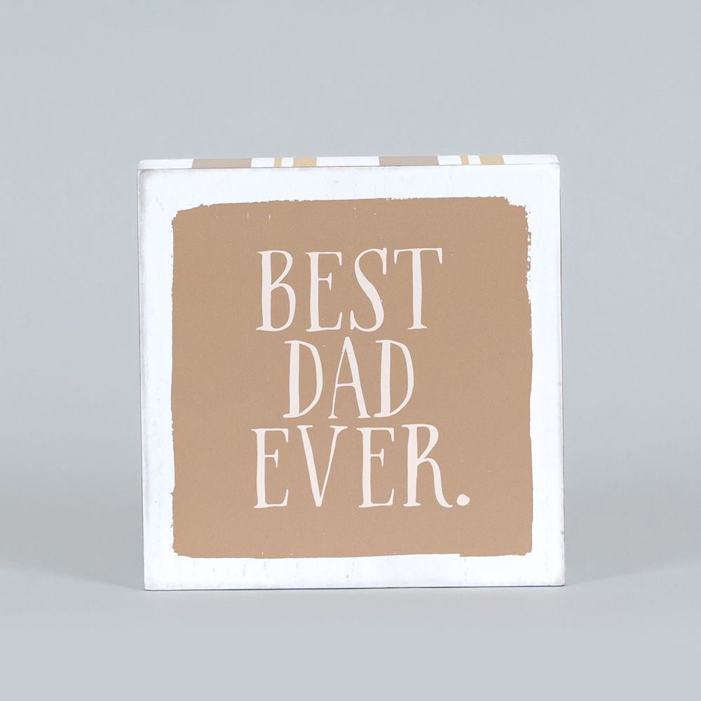 5" Reversible Wood Frame Sign - Best Dad/Father Tribute