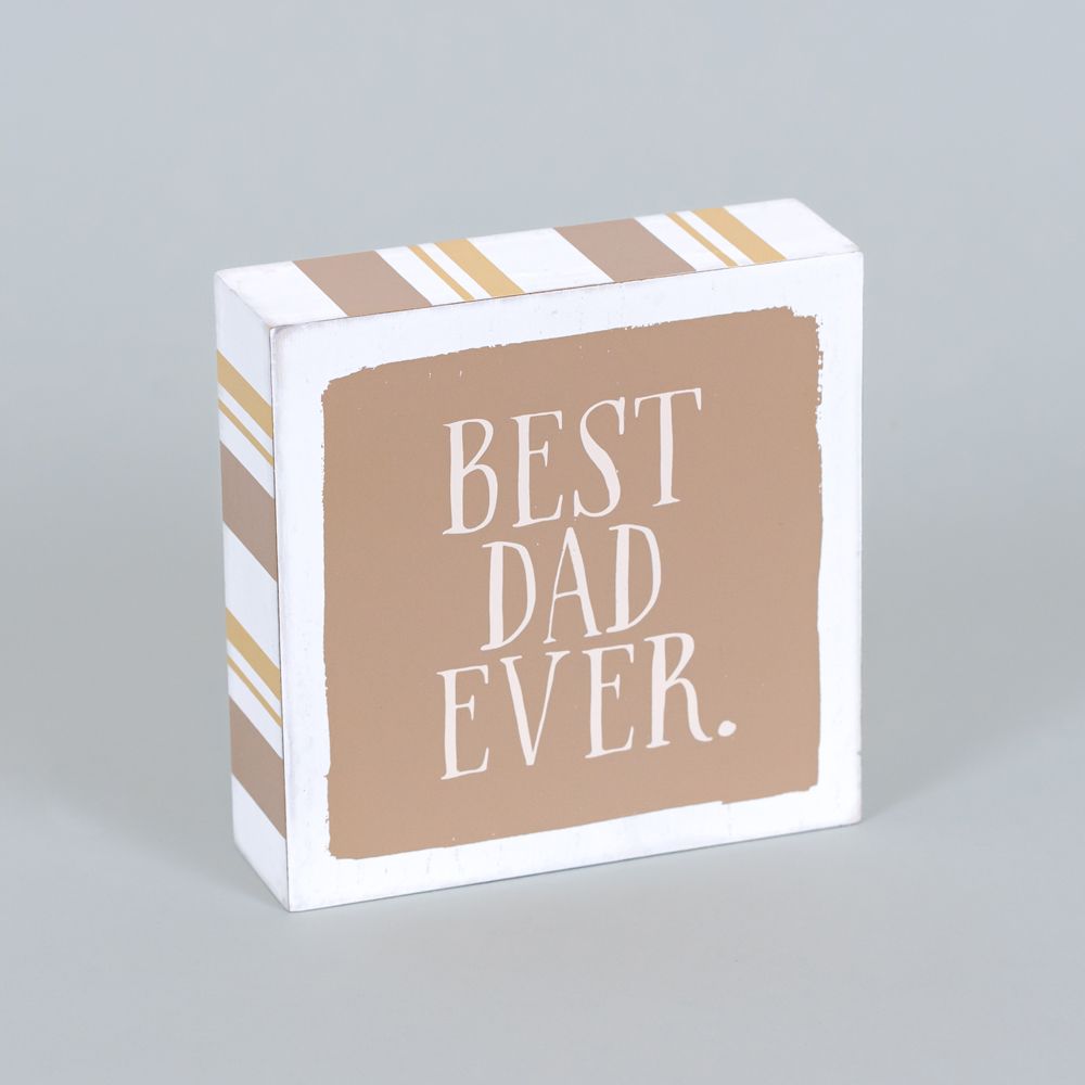 5" Reversible Wood Frame Sign - Best Dad/Father Tribute