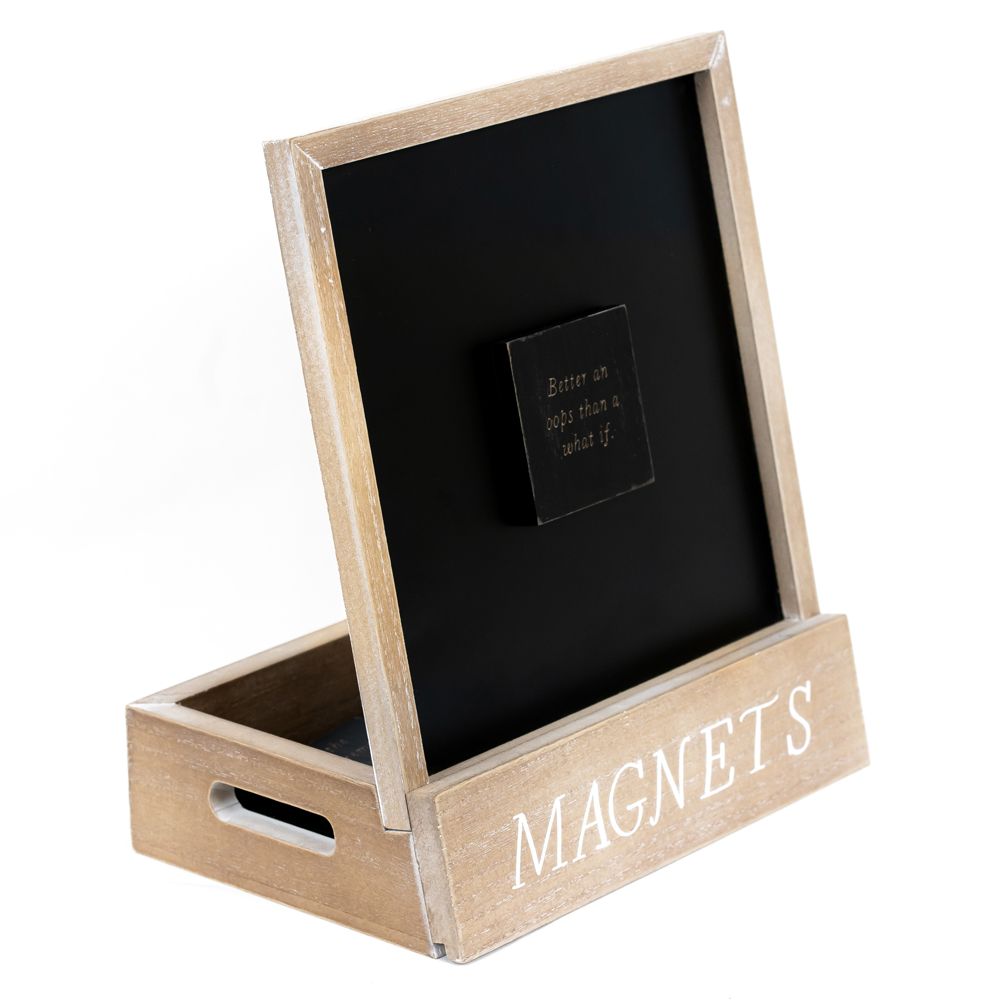 Magnet Display Shelf & Storage Case - Natural and White