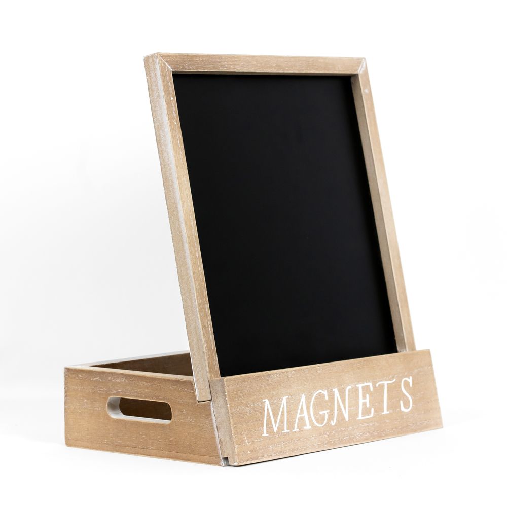 Magnet Display Shelf & Storage Case - Natural and White