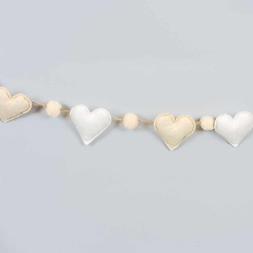 71" Felt Garland - Hearts
