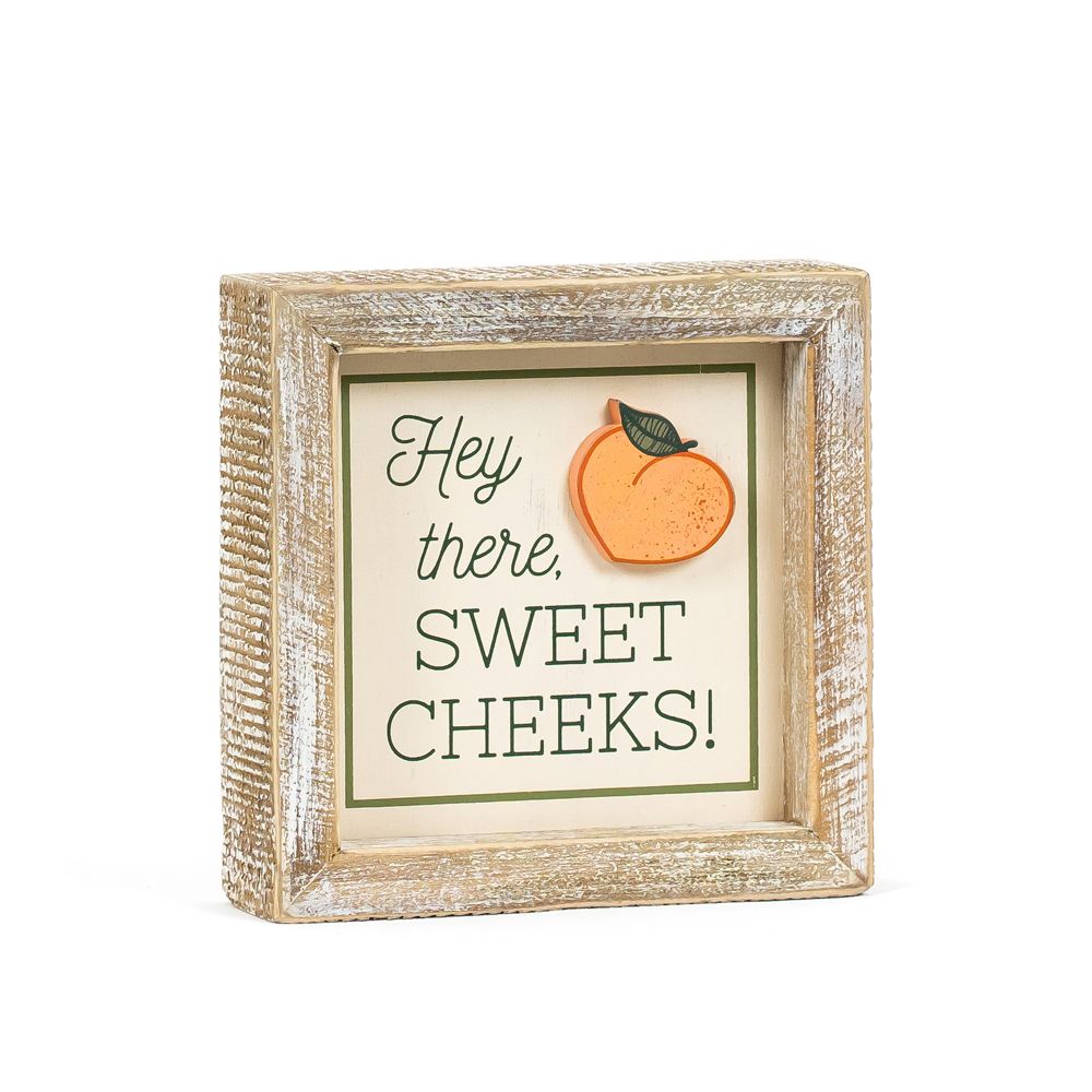 5" Reversible Wood Frame Sign - Bang/Sweet Cheeks | Americana Collection
