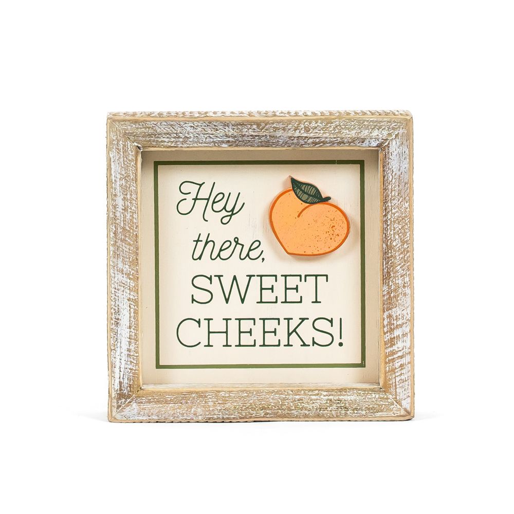 5" Reversible Wood Frame Sign - Bang/Sweet Cheeks | Americana Collection