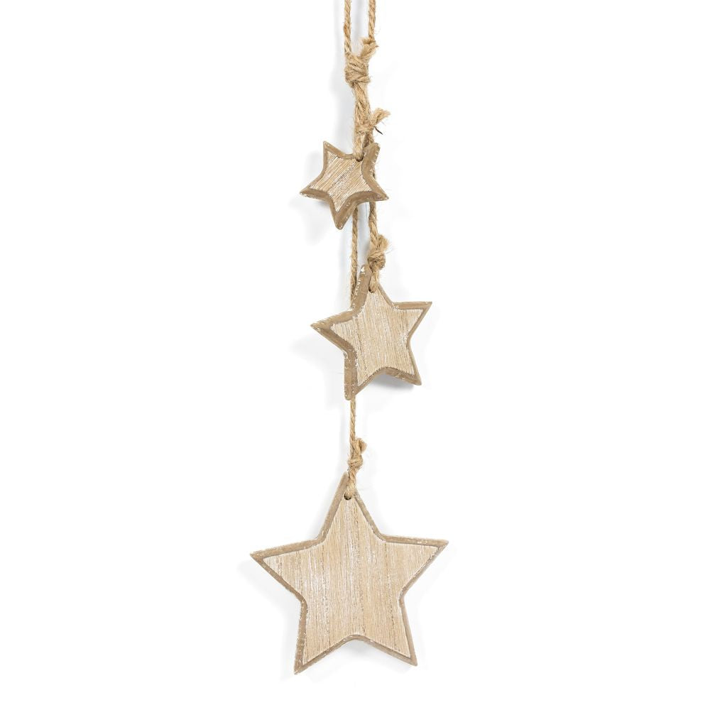 12" Natural Wood Star Dangles - Dangles Collection