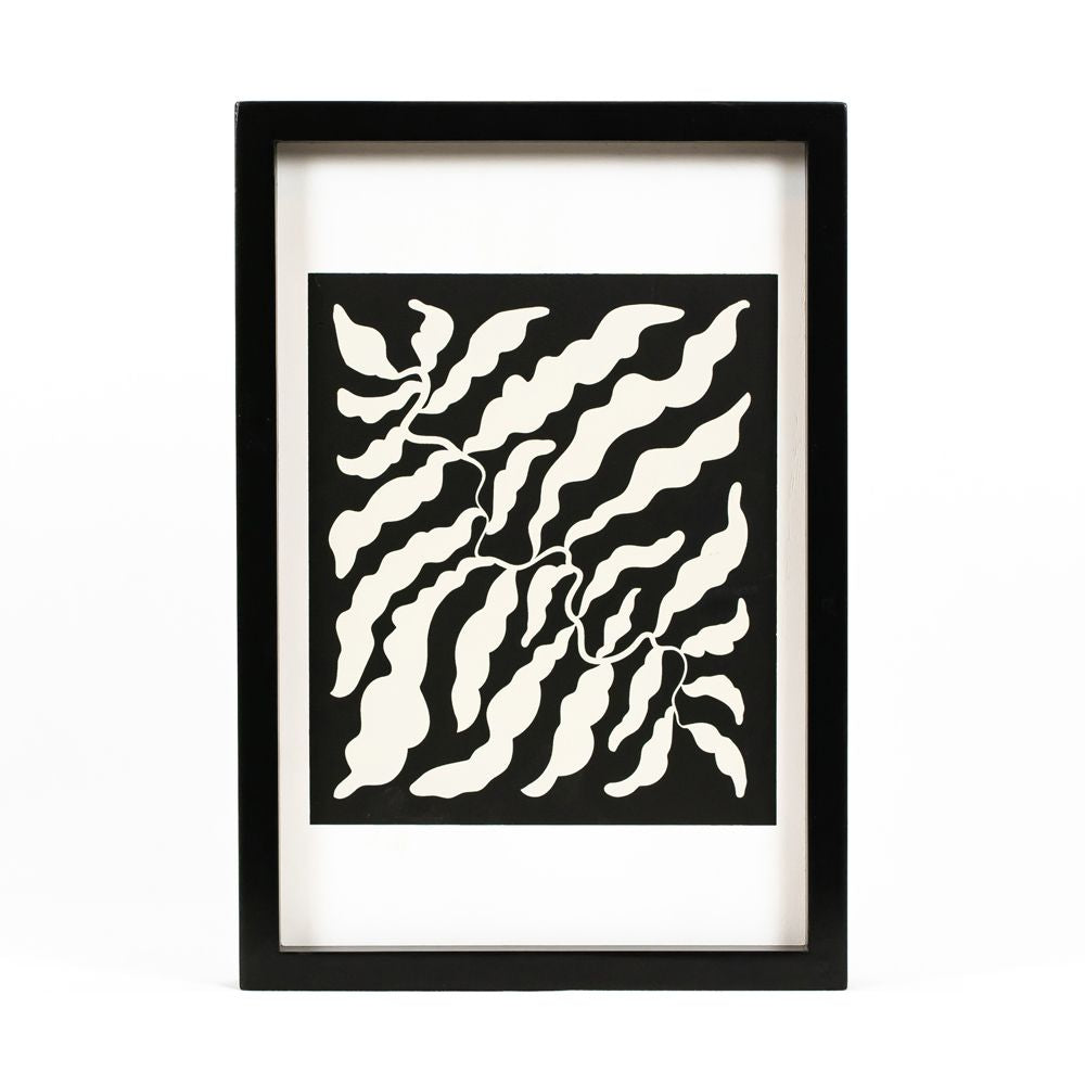 9" x 13" Reversible Wood Frame Sign - Floral | White and Black