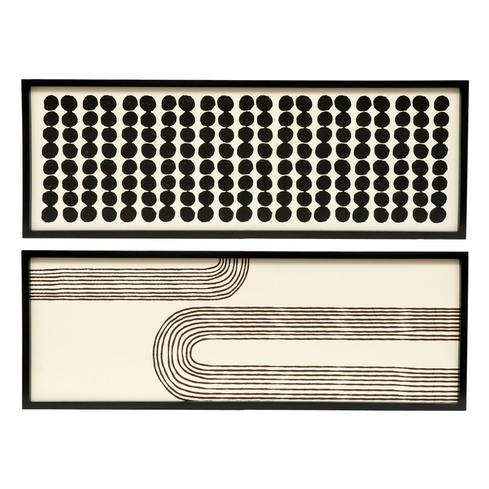 47x17x1.5 rvs wood frame sign (ARCH/DOTS) wh/bk