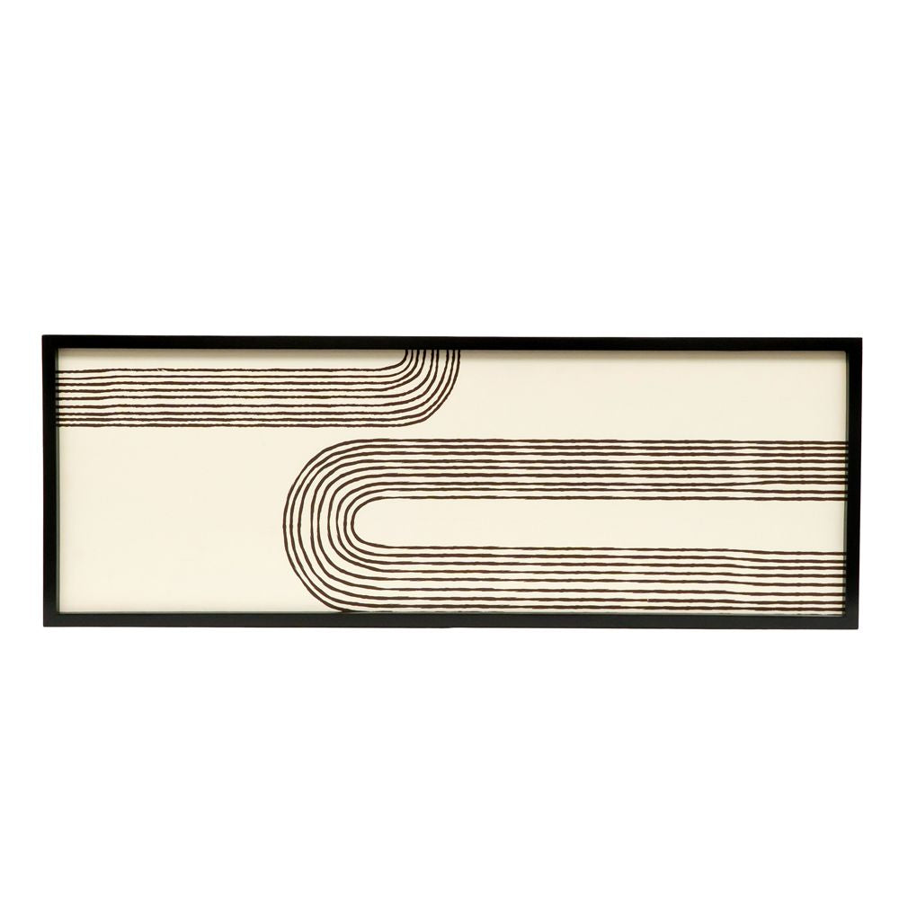 47" x 17" Reversible Wood Frame Sign - Arch/Dots | White and Black