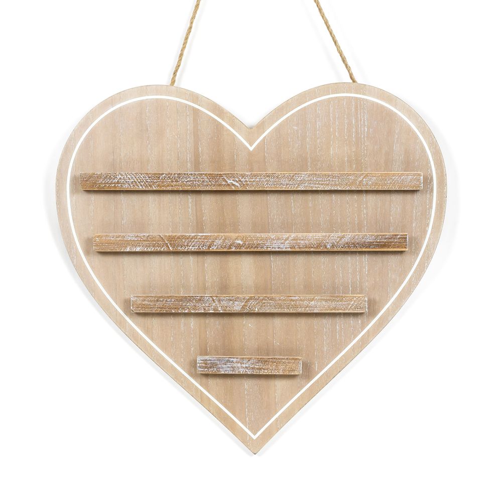 18x17x1.5 hanging wood letterboard (HEART) ntrl/wh