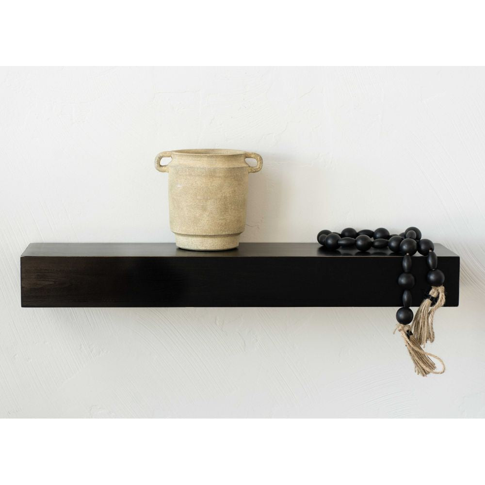 24" Wood Floating Shelf - Black