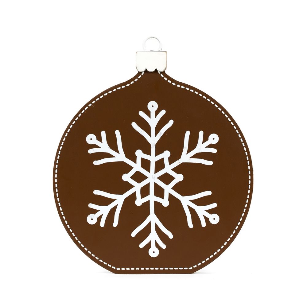 9" Reversible Chunky Wood Shape - Neutral Ornament