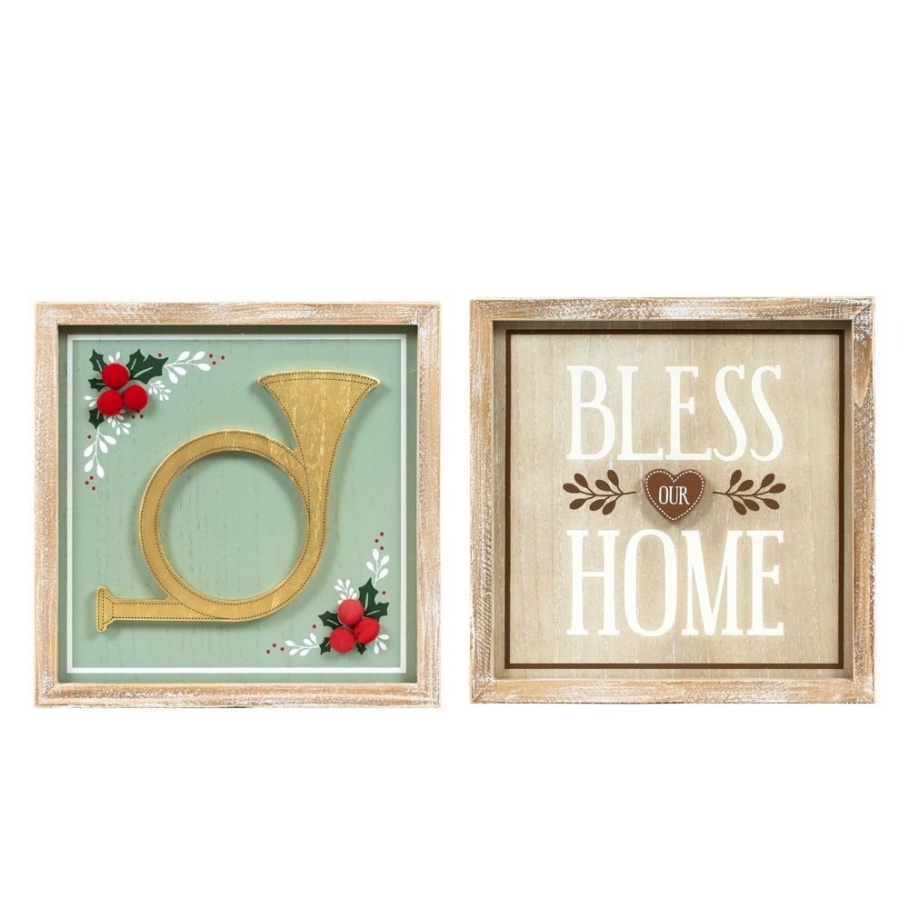 10x10x1.5 rvs wood frame sign (HORN/BLESS)