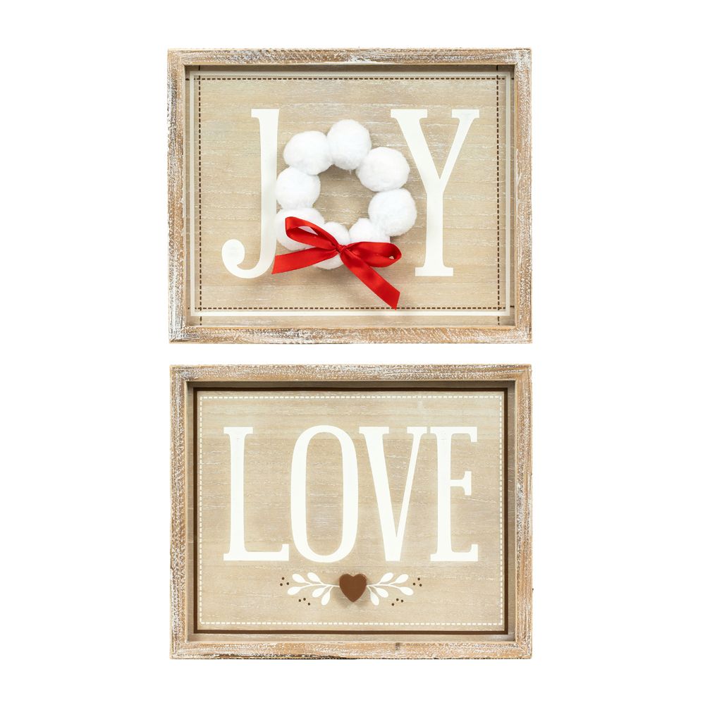 13x10x1.5 rvs wood frame sign (JOY/LOVE)