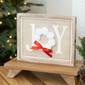 13" x 10" Reversible Wood Frame Sign - Joy/Love | Multicolor
