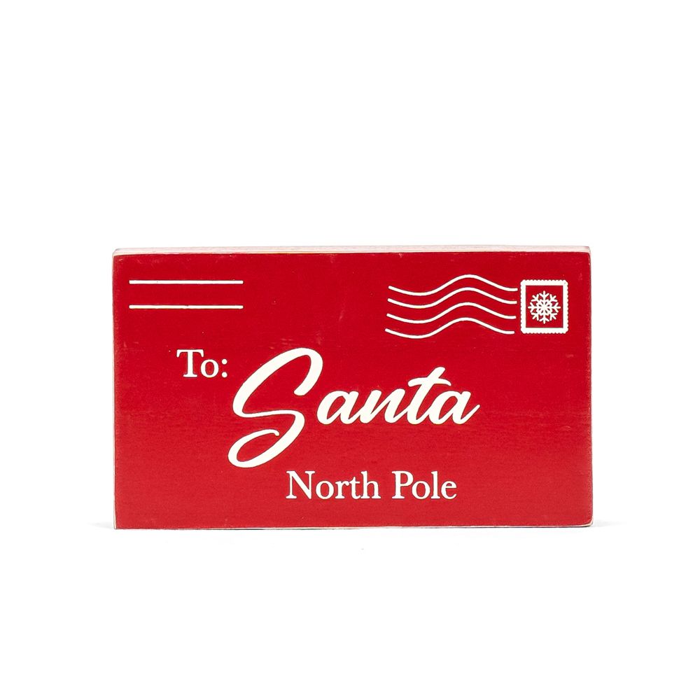 5" Chunky Wood Shape - Letter to Santa