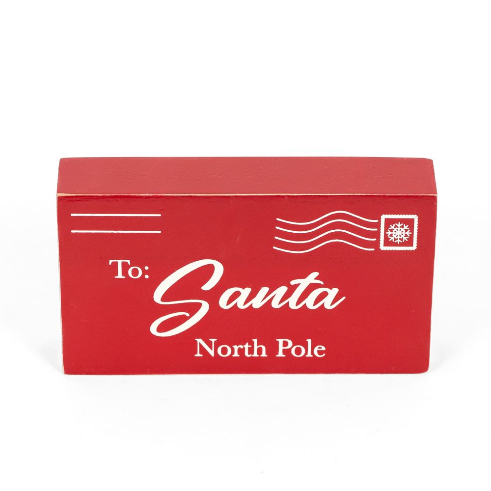 5" Chunky Wood Shape - Letter to Santa