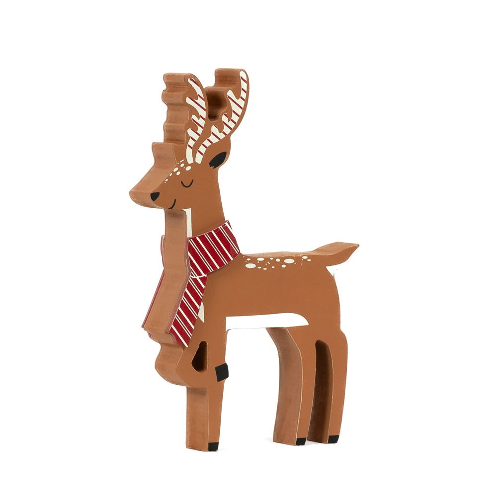 7" Chunky Wood Shape - Reindeer
