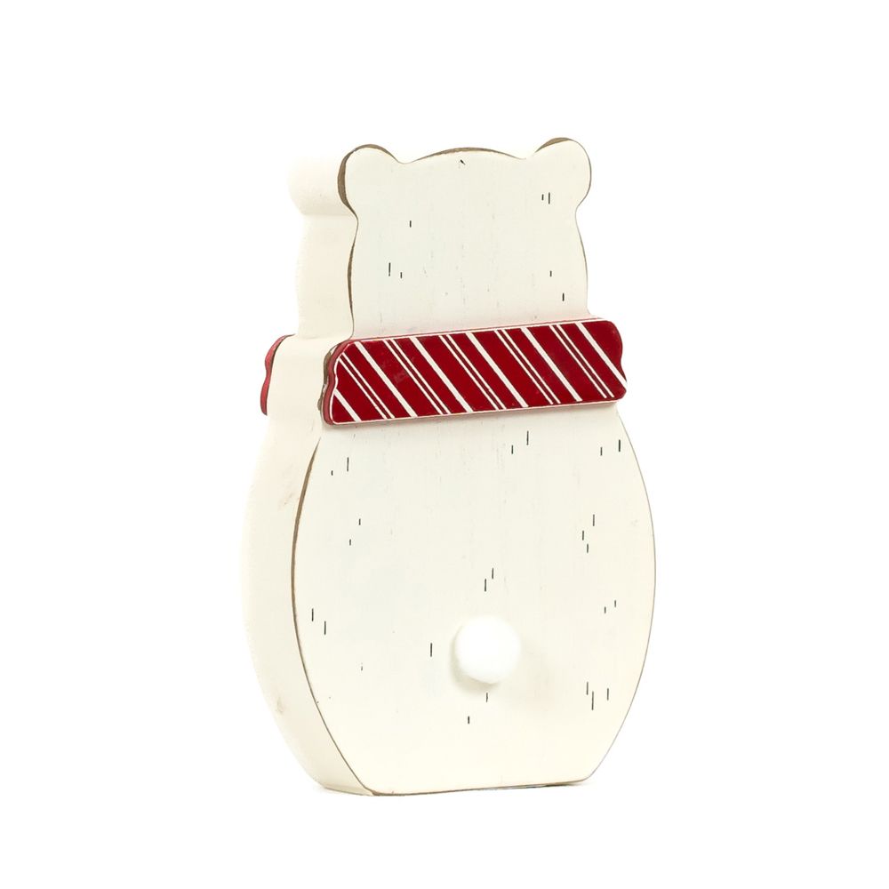 6" Chunky Wood Shape - Polar Bear