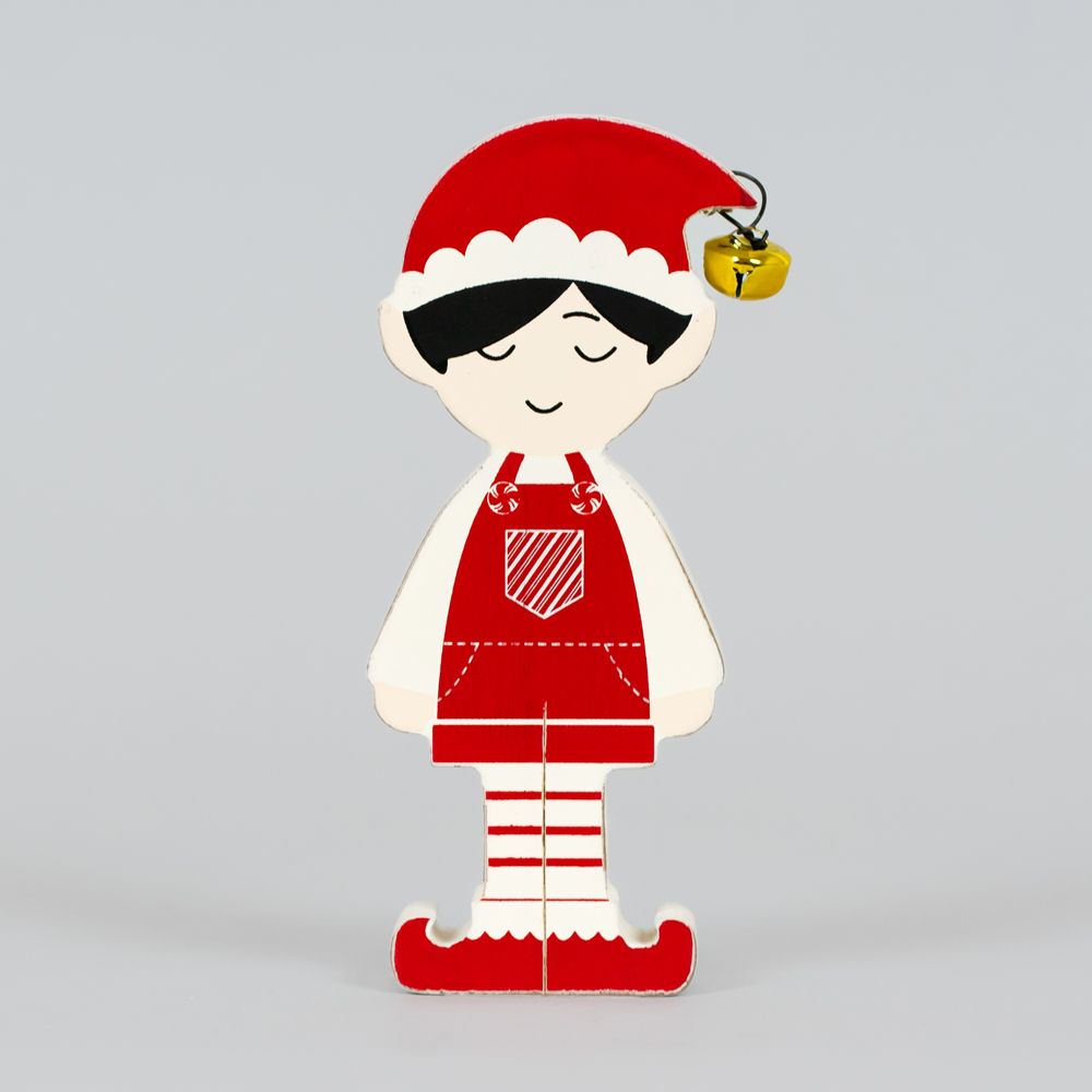 6" Chunky Wood Shape - Boy Elf