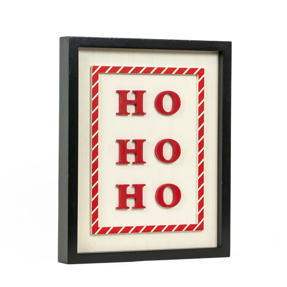10" x 13" Reversible Wood Frame Sign - Ho Ho Ho/Moon | Multicolor