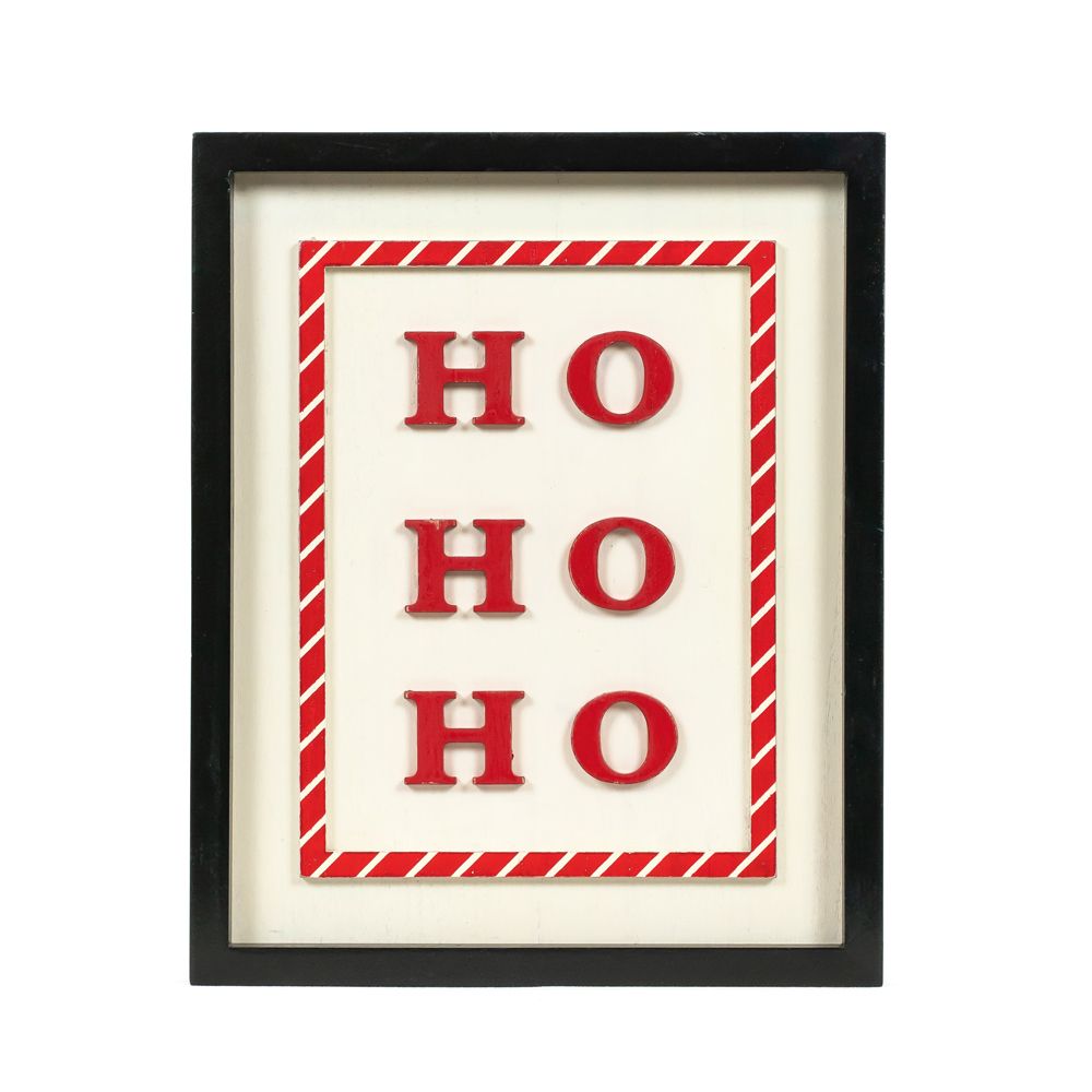 10" x 13" Reversible Wood Frame Sign - Ho Ho Ho/Moon | Multicolor
