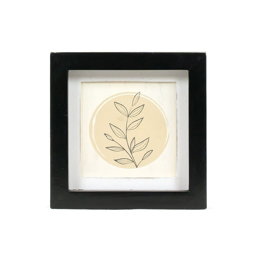 5" Reversible Wood Frame Sign - 25th December/Plant
