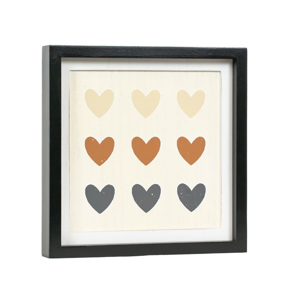 10" Reversible Wood Frame Sign - Candy/Heart | Multicolor