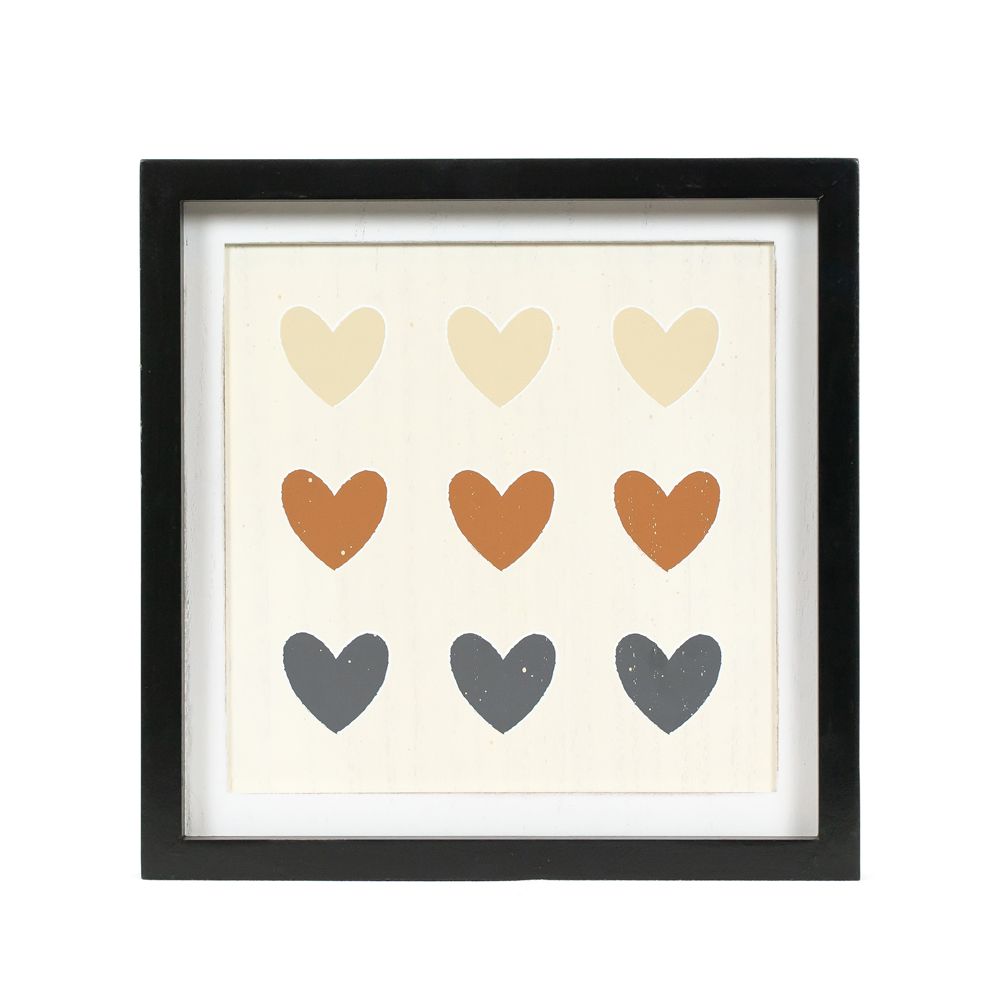 10" Reversible Wood Frame Sign - Candy/Heart | Multicolor
