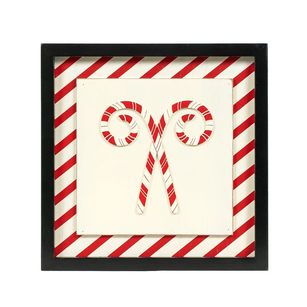 10" Reversible Wood Frame Sign - Candy/Heart | Multicolor
