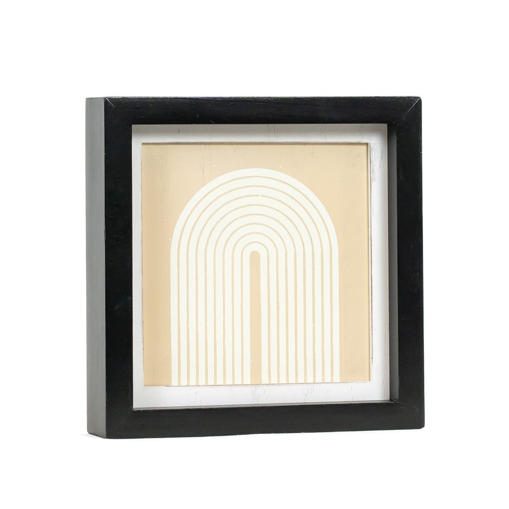 7" Reversible Wood Frame Sign - Naughty Nice/Rainbow | Multicolor
