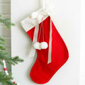 12" x 18" Canvas Stocking - Holiday | Red
