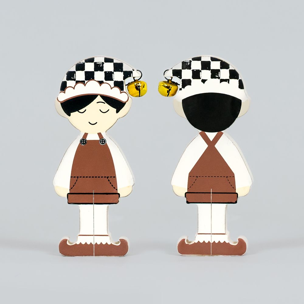 3x6x1 chunky wood shape (BOY ELF)