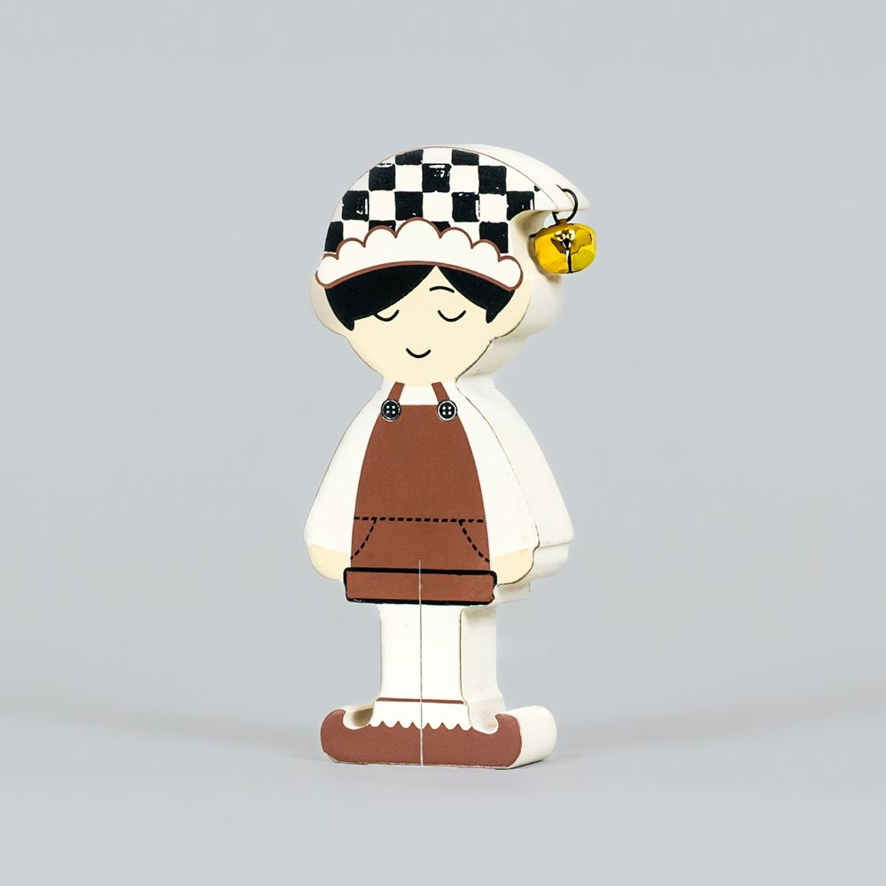 6" Chunky Wood Shape - Boy Elf