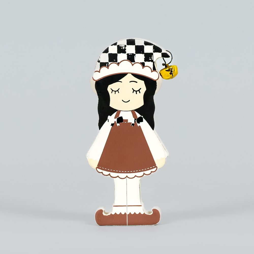 6" Chunky Wood Shape - Girl Elf