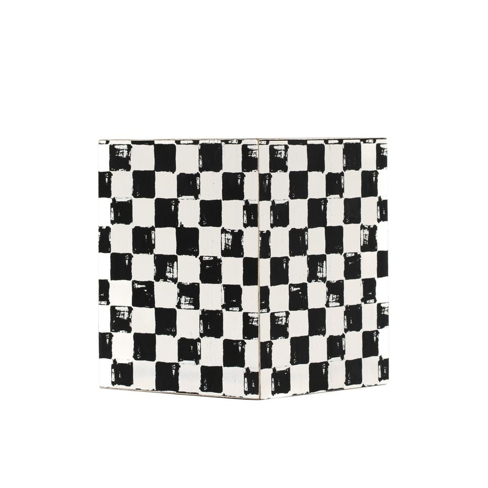 7" x 6" Wood Planter Box - Checkerboard