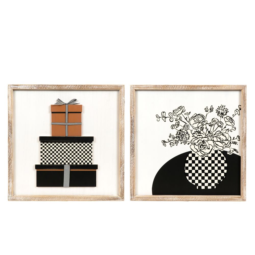 19x19x1.5 rvs wood frame sign (GIFT/FLOWER)
