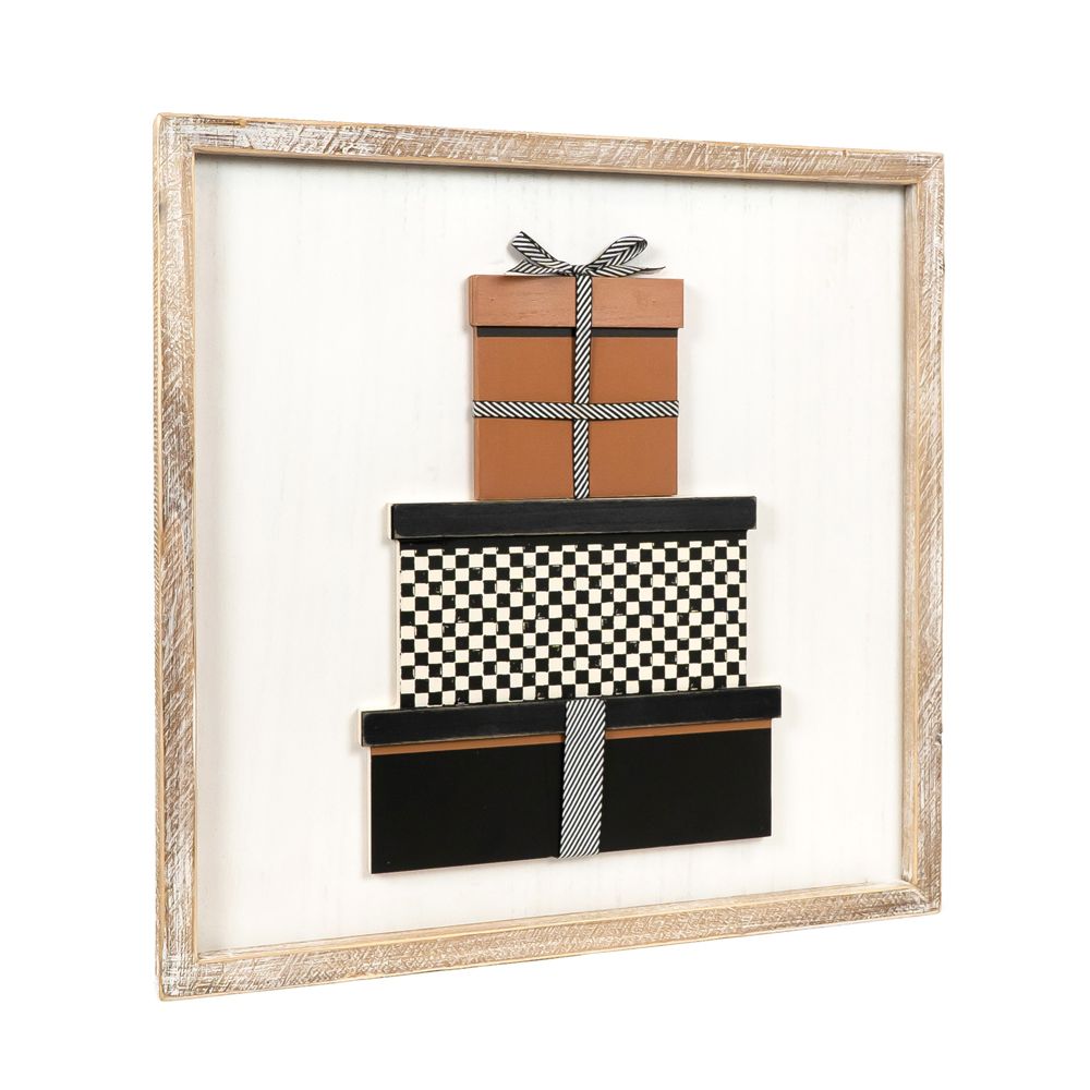 19" Reversible Wood Frame Sign - Gift/Flower | Multicolor