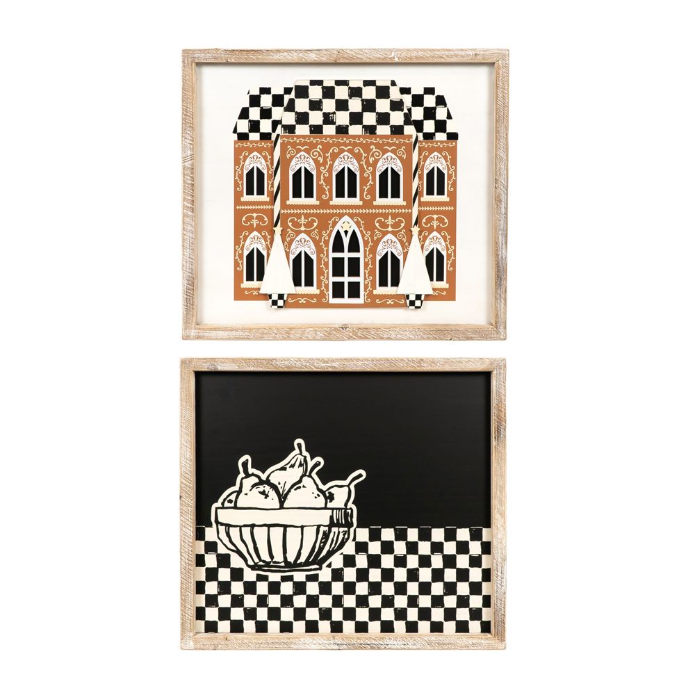 19x17x1.5 rvs wood frame sign (HOUSE/FRUITS)