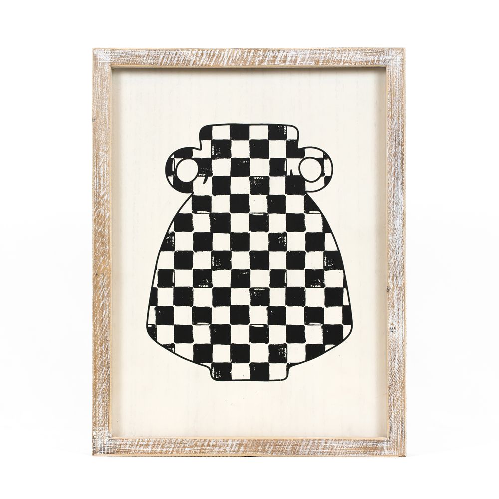 13" x 17" Reversible Wood Frame Sign - Tree/Vase | Multicolor