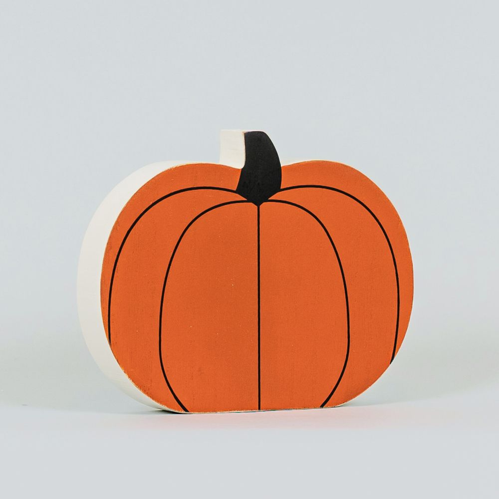 6" Chunky Wood Shape - Pumpkin