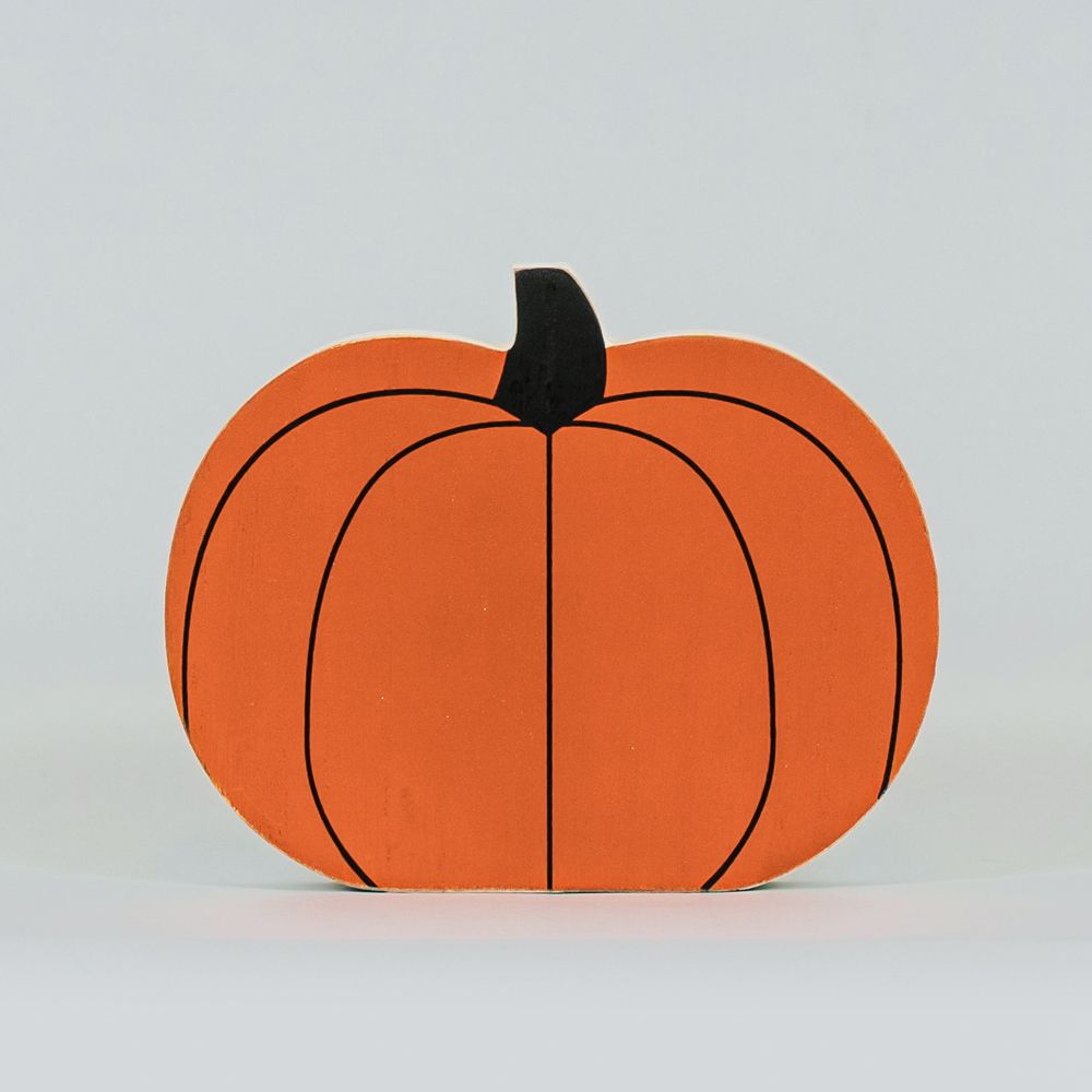 6" Chunky Wood Shape - Pumpkin