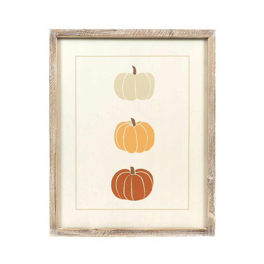 16" x 20" Reversible Wood Frame Sign - Bat and Pumpkin | Multicolor